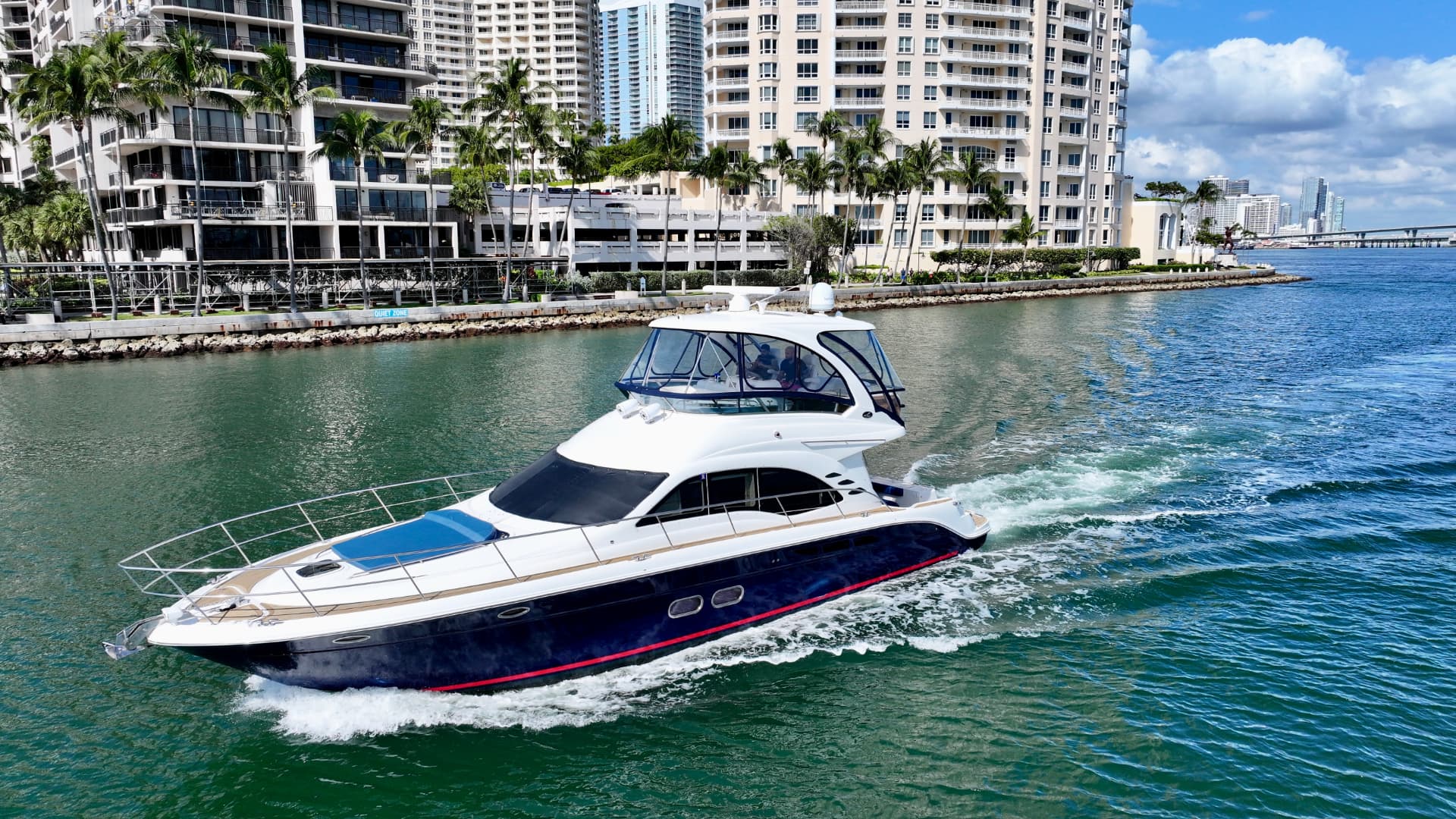Lady Skarlet cruising past the Brickell waterfront